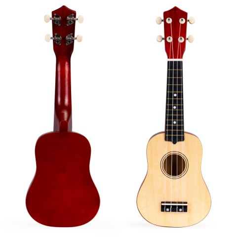 Gitara ukulele dla dzieci drewniana 4 struny nylonowe ECOTOYS Gitara ukulele dla dzieci drewniana 4 struny nylonowe ECOTOYS