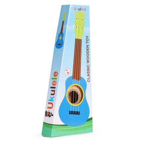 Gitara ukulele dla dzieci drewniana 4 struny nylonowe ECOTOYS Gitara ukulele dla dzieci drewniana 4 struny nylonowe ECOTOYS