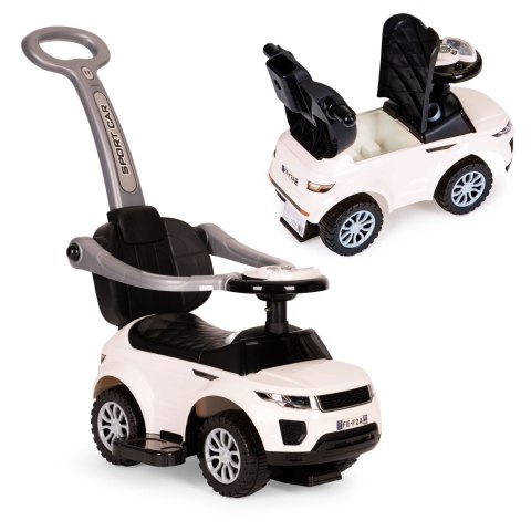 Jeździk chodzik pchacz 3w1 autko super car biały Jeździk chodzik pchacz 3w1 autko super car biały
