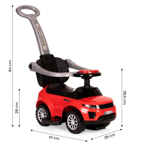 Jeździk chodzik pchacz 3w1 autko super car czerwony Jeździk chodzik pchacz 3w1 autko super car czerwony