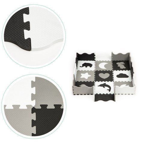 Mata piankowa z płotkiem puzzle suchy basen 25el ECOTOYS Mata piankowa z płotkiem puzzle suchy basen 25el ECOTOYS