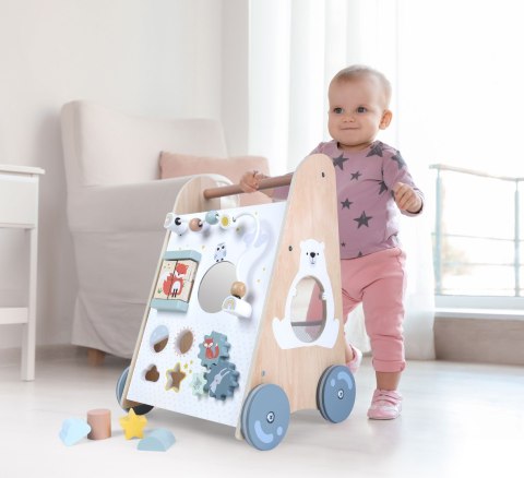 Pchacz chodzik drewniany edukacyjny z ruchomymi elementami ECOTOYS Pchacz chodzik drewniany edukacyjny z ruchomymi elementami ECOTOYS
