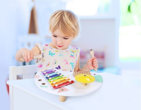 Stolik z instrumentami stół muzyczny cymbałki +18m ECOTOYS Stolik z instrumentami stół muzyczny cymbałki +18m ECOTOYS