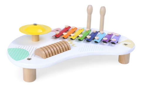 Stolik z instrumentami stół muzyczny cymbałki +18m ECOTOYS Stolik z instrumentami stół muzyczny cymbałki +18m ECOTOYS