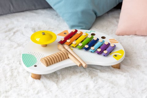 Stolik z instrumentami stół muzyczny cymbałki +18m ECOTOYS Stolik z instrumentami stół muzyczny cymbałki +18m ECOTOYS