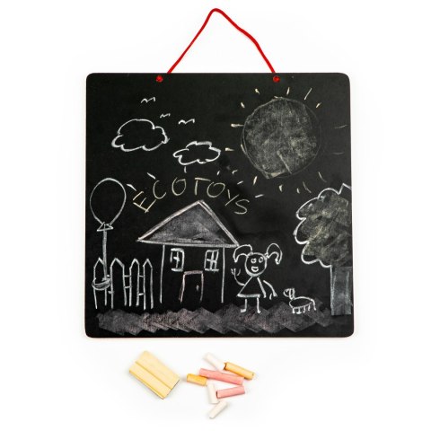 Tablica edukacyjna 3w1 magnetyczna kredowa literki ECOTOYS Tablica edukacyjna 3w1 magnetyczna kredowa literki ECOTOYS