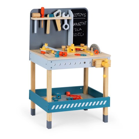 Zabawkowy drewniany warsztat z narzędziami - 47 el. ECOTOYS Zabawkowy drewniany warsztat z narzędziami - 47 el. ECOTOYS