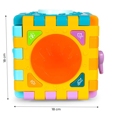 Kostka edukacyjna interaktywna sorter dźwięki 6w1 Kostka edukacyjna interaktywna sorter dźwięki 6w1