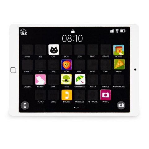 Drewniany tablet edukacyjny tablica magnetyczna kredowa ECOTOYS Drewniany tablet edukacyjny tablica magnetyczna kredowa ECOTOYS
