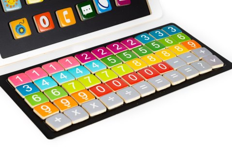 Drewniany tablet edukacyjny tablica magnetyczna kredowa ECOTOYS Drewniany tablet edukacyjny tablica magnetyczna kredowa ECOTOYS