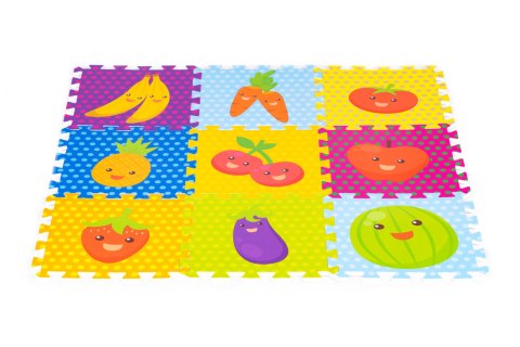 Mata piankowa dla dzieci owoce puzzle 9 elementów 86x86cm IPLAY Mata piankowa dla dzieci owoce puzzle 9 elementów 86x86cm IPLAY