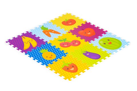Mata piankowa dla dzieci owoce puzzle 9 elementów 86x86cm IPLAY Mata piankowa dla dzieci owoce puzzle 9 elementów 86x86cm IPLAY