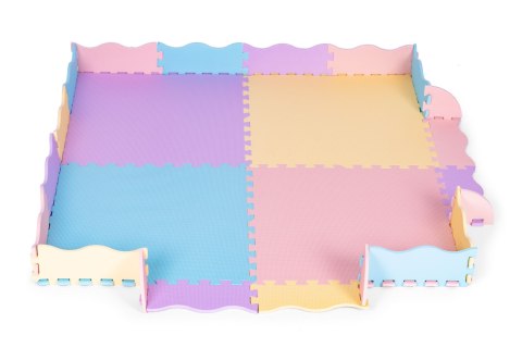 Mata piankowa kolorowa dla dzieci z płotkiem 141,5x141,5 cm 24 el. IPLAY Mata piankowa kolorowa dla dzieci z płotkiem 141,5x141,5 cm 24 el. IPLAY
