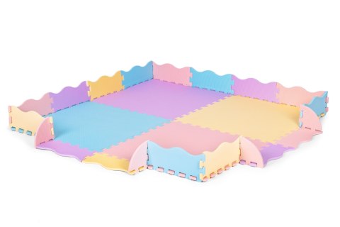 Mata piankowa kolorowa dla dzieci z płotkiem 141,5x141,5 cm 24 el. IPLAY Mata piankowa kolorowa dla dzieci z płotkiem 141,5x141,5 cm 24 el. IPLAY