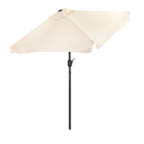 Prostokątny duży parasol ogrodowy skośny łamany z korbą beżowy 200x140 cm MultiGarden Prostokątny duży parasol ogrodowy skośny łamany z korbą beżowy 200x140 cm MultiGarden