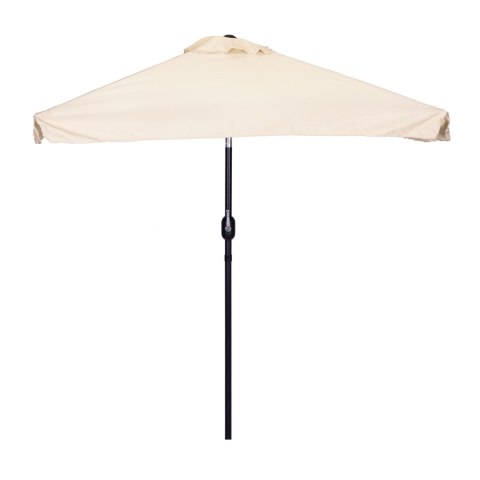 Prostokątny duży parasol ogrodowy skośny łamany z korbą beżowy 200x140 cm MultiGarden Prostokątny duży parasol ogrodowy skośny łamany z korbą beżowy 200x140 cm MultiGarden