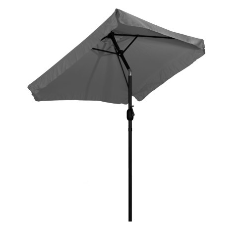 Prostokątny duży parasol ogrodowy skośny łamany z korbą szary 200x140 cm MultiGarden Prostokątny duży parasol ogrodowy skośny łamany z korbą szary 200x140 cm MultiGarden