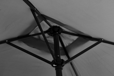 Prostokątny duży parasol ogrodowy skośny łamany z korbą szary 200x140 cm MultiGarden Prostokątny duży parasol ogrodowy skośny łamany z korbą szary 200x140 cm MultiGarden