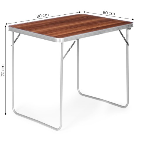 Stolik turystyczny stół piknikowy składany blat 80x60 cm brązowy MultiGarden Stolik turystyczny stół piknikowy składany blat 80x60 cm brązowy MultiGarden