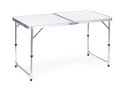 Stolik turystyczny stół składany kemping biały blat 120x60 cm MultiGarden