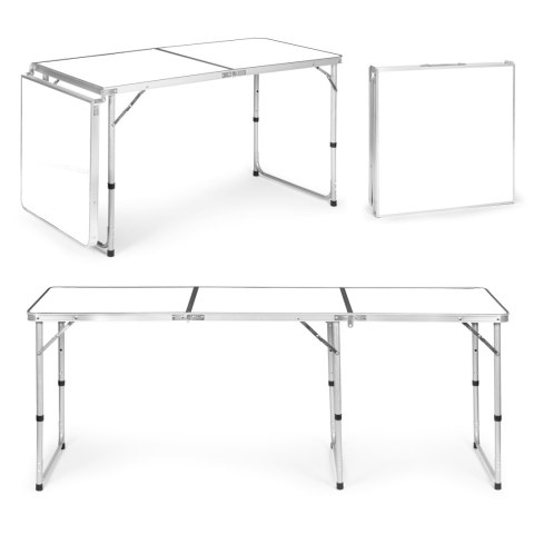 Stolik turystyczny stół składany kemping biały blat 180x60 cm MultiGarden Stolik turystyczny stół składany kemping biały blat 180x60 cm MultiGarden