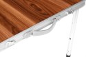 Stolik turystyczny stół składany kemping brązowy blat 120x60 cm MultiGarden