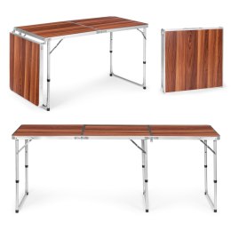 Stolik turystyczny stół składany kemping brązowy blat 180x60 cm MultiGarden