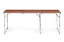 Stolik turystyczny stół składany kemping brązowy blat 180x60 cm MultiGarden