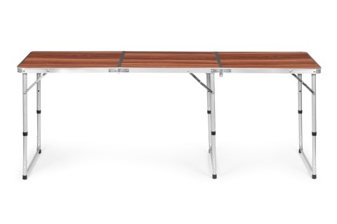 Stolik turystyczny stół składany kemping brązowy blat 180x60 cm MultiGarden Stolik turystyczny stół składany kemping brązowy blat 180x60 cm MultiGarden