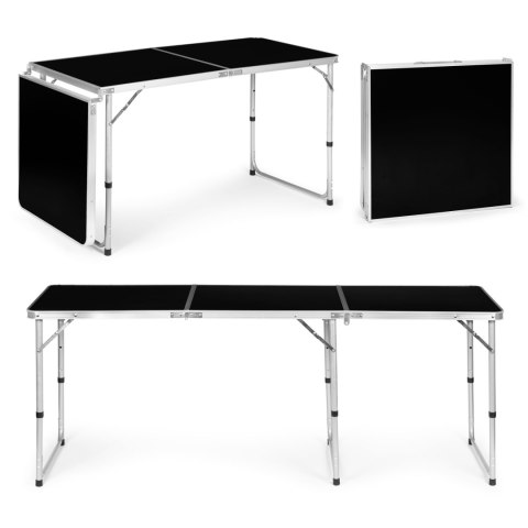 Stolik turystyczny stół składany kemping czarny blat 180x60 cm MultiGarden Stolik turystyczny stół składany kemping czarny blat 180x60 cm MultiGarden
