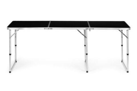 Stolik turystyczny stół składany kemping czarny blat 180x60 cm MultiGarden Stolik turystyczny stół składany kemping czarny blat 180x60 cm MultiGarden