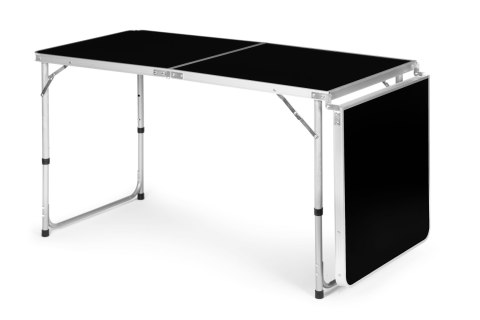 Stolik turystyczny stół składany kemping czarny blat 180x60 cm MultiGarden Stolik turystyczny stół składany kemping czarny blat 180x60 cm MultiGarden