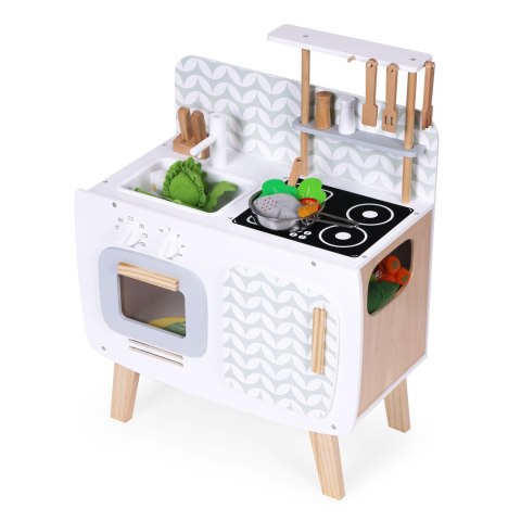 Drewniana kuchnia dla dzieci retro piekarnik palniki zlew akcesoria kuchenne ECOTOYS Drewniana kuchnia dla dzieci retro piekarnik palniki zlew akcesoria kuchenne ECOTOYS