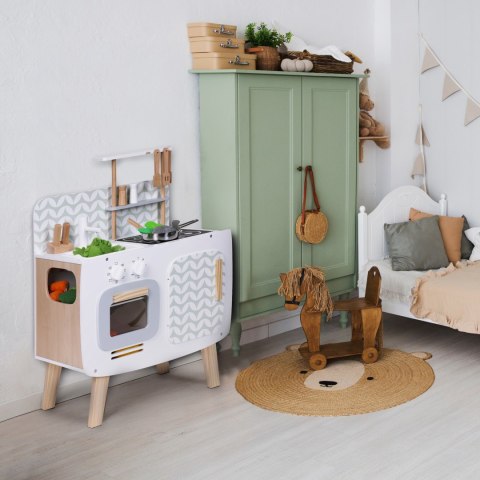 Drewniana kuchnia dla dzieci retro piekarnik palniki zlew akcesoria kuchenne ECOTOYS Drewniana kuchnia dla dzieci retro piekarnik palniki zlew akcesoria kuchenne ECOTOYS