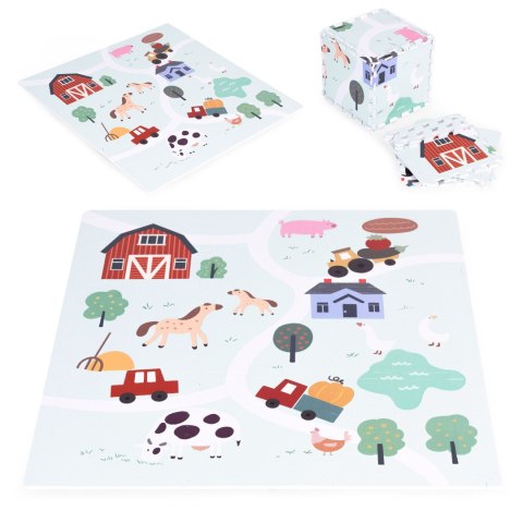 Duża mata piankowa EVA dla dzieci Farma 90,5x90,5 cm 21 el. ECOTOYS Duża mata piankowa EVA dla dzieci Farma 90,5x90,5 cm 21 el. ECOTOYS