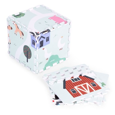 Duża mata piankowa EVA dla dzieci Farma 90,5x90,5 cm 21 el. ECOTOYS Duża mata piankowa EVA dla dzieci Farma 90,5x90,5 cm 21 el. ECOTOYS