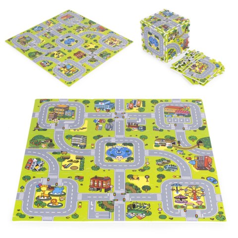 Duża mata piankowa EVA dla dzieci Miasto 90,5x90,5 cm 21 el. ECOTOYS Duża mata piankowa EVA dla dzieci Miasto 90,5x90,5 cm 21 el. ECOTOYS