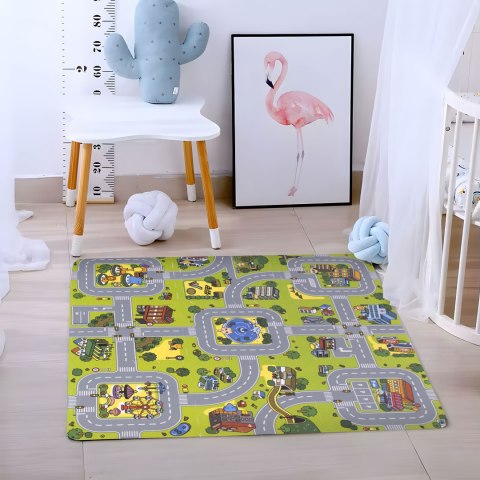Duża mata piankowa EVA dla dzieci Miasto 90,5x90,5 cm 21 el. ECOTOYS Duża mata piankowa EVA dla dzieci Miasto 90,5x90,5 cm 21 el. ECOTOYS