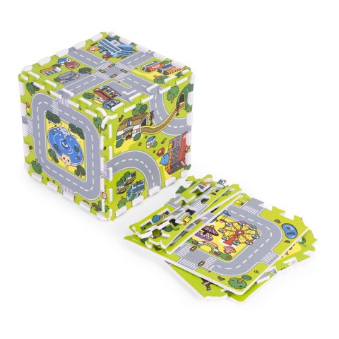 Duża mata piankowa EVA dla dzieci Miasto 90,5x90,5 cm 21 el. ECOTOYS Duża mata piankowa EVA dla dzieci Miasto 90,5x90,5 cm 21 el. ECOTOYS