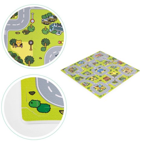 Duża mata piankowa EVA dla dzieci Miasto 90,5x90,5 cm 21 el. ECOTOYS Duża mata piankowa EVA dla dzieci Miasto 90,5x90,5 cm 21 el. ECOTOYS