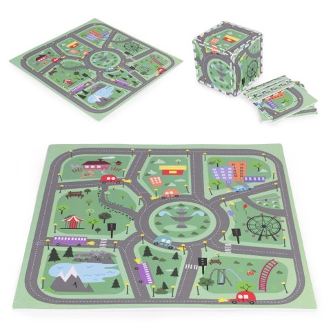 Duża mata piankowa EVA dla dzieci Miasto 90,5x90,5 cm 21 el. ECOTOYS Duża mata piankowa EVA dla dzieci Miasto 90,5x90,5 cm 21 el. ECOTOYS