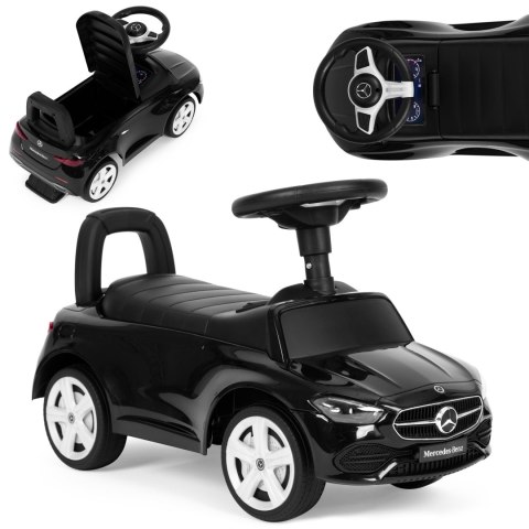 Jeździk autko Mercedes C CLASS interaktywna kierownica dźwięki czarny Jeździk autko Mercedes C CLASS interaktywna kierownica dźwięki czarny