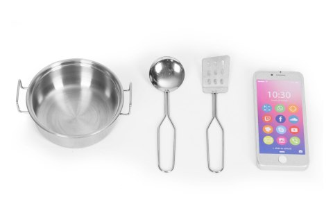 Kuchnia dla dzieci z dźwiękiem i LED tablica kredowa metalowe akcesoria MDF +3 lata ECOTOYS Kuchnia dla dzieci z dźwiękiem i LED tablica kredowa metalowe akcesoria MDF +3 lata ECOTOYS