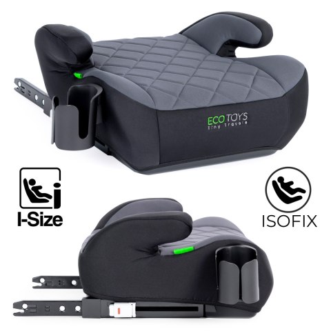 Podkładka ISOFIX samochodowa siedzisko dla dzieci i-SIZE uchwyt na napoje wzrost 125-150 cm ECOTOYS Podkładka ISOFIX samochodowa siedzisko dla dzieci i-SIZE uchwyt na napoje wzrost 125-150 cm ECOTOYS