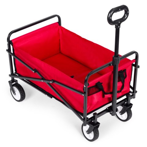 Wózek plażowy transportowy ogrodowy składany czerwony 48x90 cm MultiGarden Wózek plażowy transportowy ogrodowy składany czerwony 48x90 cm MultiGarden