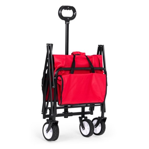 Wózek plażowy transportowy ogrodowy składany czerwony 48x90 cm MultiGarden Wózek plażowy transportowy ogrodowy składany czerwony 48x90 cm MultiGarden