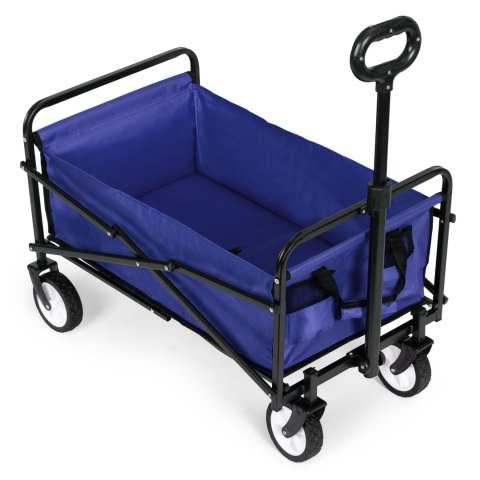 Wózek plażowy transportowy ogrodowy składany niebieski 48x90 cm MultiGarden Wózek plażowy transportowy ogrodowy składany niebieski 48x90 cm MultiGarden