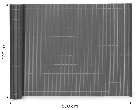 Dwustronna mata bambusowa 100x500 cm na balkon taras ogrodzenie antracyt MultiGarden Dwustronna mata bambusowa 100x500 cm na balkon taras ogrodzenie antracyt MultiGarden