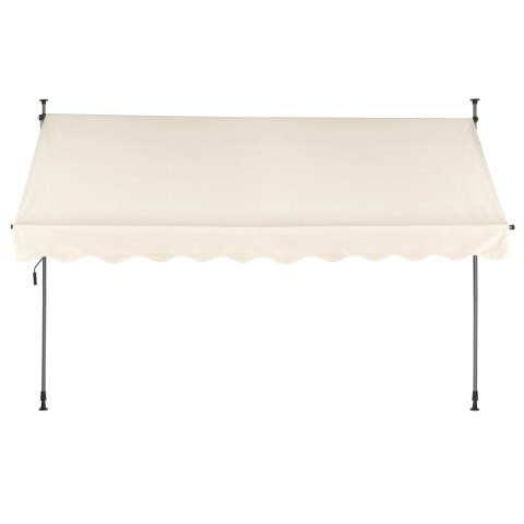 Markiza przeciwsłoneczna balkonowa 300x120 cm regulacja wysokości wodoodporna korbka ręczna beżowa MultiGarden Markiza przeciwsłoneczna balkonowa 300x120 cm regulacja wysokości wodoodporna korbka ręczna beżowa MultiGarden