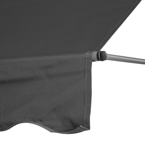 Markiza przeciwsłoneczna balkonowa 300x120 cm regulacja wysokości wodoodporna korbka ręczna szara MultiGarden Markiza przeciwsłoneczna balkonowa 300x120 cm regulacja wysokości wodoodporna korbka ręczna szara MultiGarden